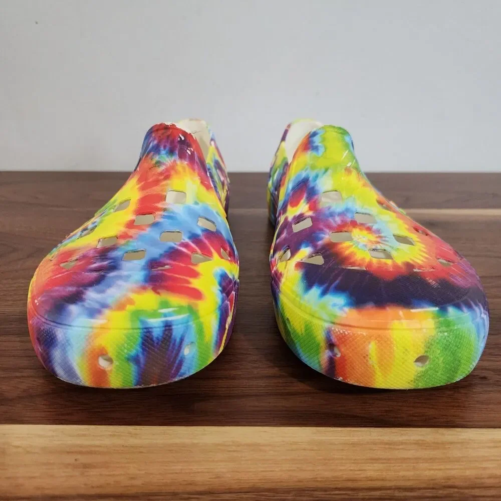 Vans Shoes Mens 11 Multicolor UA Slip-On TRK Tie-Dye Colorful Hippie VN0A5HF8TIE